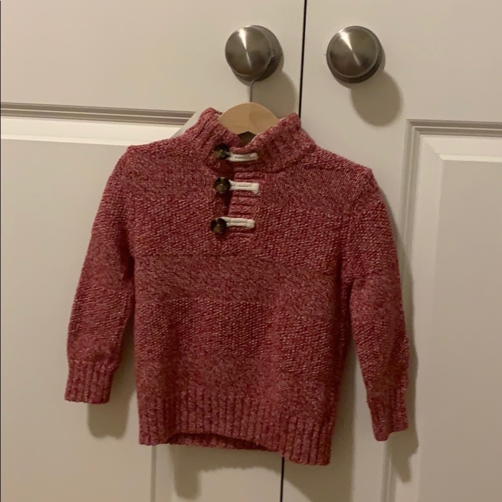 3 buttoned 3T red sweater